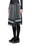 Front View - Click To Enlarge - SACAI - Dot scarf print pleated wrap midi skirt