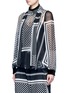 Front View - Click To Enlarge - SACAI - Knit back dot scarf print neck tie blouse