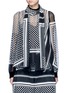 Main View - Click To Enlarge - SACAI - Knit back dot scarf print neck tie blouse