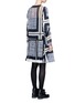 Back View - Click To Enlarge - SACAI - Grid check print pleated flare dress