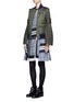 Figure View - Click To Enlarge - SACAI - Grid check print pleated flare dress