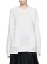 Main View - Click To Enlarge - SACAI - Wool-cashmere patchwork cotton blend sweatshirt