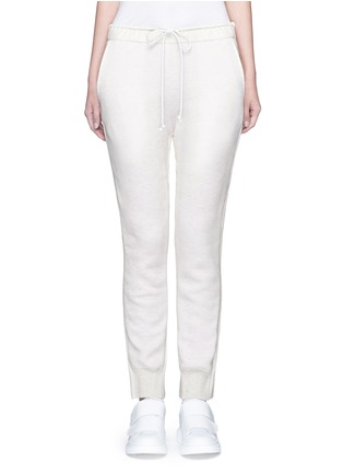 Main View - Click To Enlarge - SACAI - Wool-cashmere knit back jogging pants