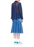 Figure View - Click To Enlarge - SACAI - Guipure lace back velvet collar shirt
