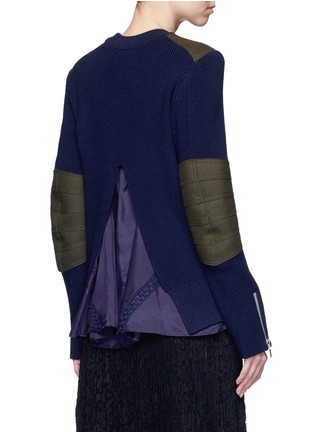 Back View - Click To Enlarge - SACAI - Back split rib knit sweater