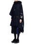 Front View - Click To Enlarge - SACAI - Grommet trim belted wool poncho