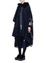 Figure View - Click To Enlarge - SACAI - Grommet trim belted wool poncho