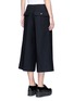 Back View - Click To Enlarge - SACAI - Grommet trim wool flannel culottes