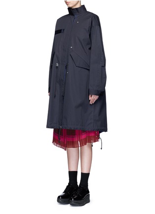 Front View - Click To Enlarge - SACAI - Nylon vest underlay down padded military coat