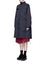 Front View - Click To Enlarge - SACAI - Nylon vest underlay down padded military coat