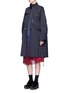 Figure View - Click To Enlarge - SACAI - Nylon vest underlay down padded military coat