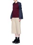 Figure View - Click To Enlarge - SACAI - Strap raglan sleeve wool top