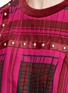 Detail View - Click To Enlarge - SACAI - Grid check stud trim pleated top