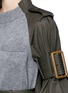 Detail View - Click To Enlarge - SACAI - 'Runway' sleeve strap knit front top