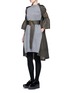Figure View - Click To Enlarge - SACAI - 'Runway' sleeve strap knit front top