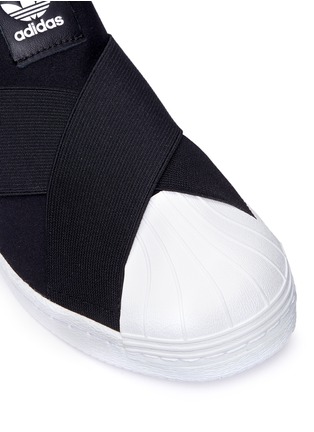 Detail View - Click To Enlarge - ADIDAS - 'Superstar' crisscross band neoprene slip-ons