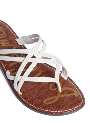 Detail View - Click To Enlarge - SAM EDELMAN - 'Georgette' strappy leather slide sandals