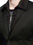 Detail View - Click To Enlarge - NEIL BARRETT - Layered zip-up vest cotton blazer