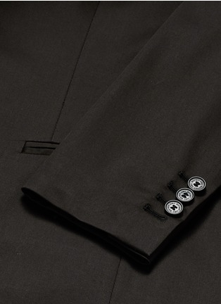 Detail View - Click To Enlarge - NEIL BARRETT - Layered zip-up vest cotton blazer