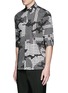 Front View - Click To Enlarge - NEIL BARRETT - Keffiyeh check camouflage print cotton shirt