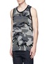 Front View - Click To Enlarge - NEIL BARRETT - Keffiyeh check camouflage print tank top