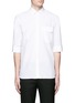 Main View - Click To Enlarge - NEIL BARRETT - Three quarter sleeve cotton poplin shirt