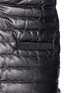 Detail View - Click To Enlarge - MONCLER - 'OMBRINE' RUFFLE HEM PADDED LEATHER JACKET