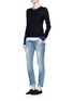 Figure View - Click To Enlarge - RAG & BONE - 'Kendra' contrast trim Merino wool sweater