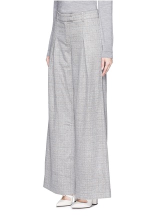 Front View - Click To Enlarge - J.CREW - Collection ultra-wide-leg pant in Glen plaid Italian cashmere