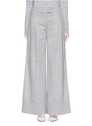 Main View - Click To Enlarge - J.CREW - Collection ultra-wide-leg pant in Glen plaid Italian cashmere
