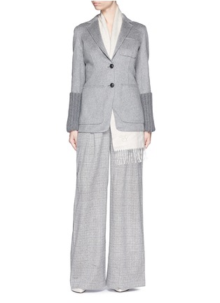 Figure View - Click To Enlarge - J.CREW - Collection ultra-wide-leg pant in Glen plaid Italian cashmere