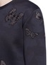 Detail View - Click To Enlarge - VALENTINO GARAVANI - 'Camubutterfly Noir' embroidery appliqué neoprene sweatshirt