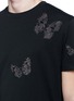 Detail View - Click To Enlarge - VALENTINO GARAVANI - 'Camubutterfly Noir' embroidery appliqué T-shirt