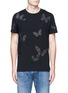 Main View - Click To Enlarge - VALENTINO GARAVANI - 'Camubutterfly Noir' embroidery appliqué T-shirt