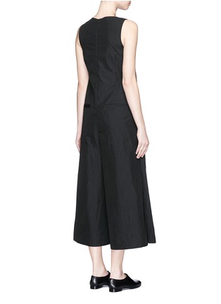 Front View - Click To Enlarge - SONG FOR THE MUTE - Foldover front cotton-silk culotte jumpsuit