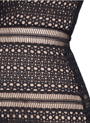 Detail View - Click To Enlarge - SELF-PORTRAIT - Circle lace drop waist midi dress
