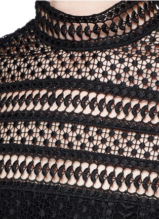 Detail View - Click To Enlarge - SELF-PORTRAIT - High neck guipure lace dress