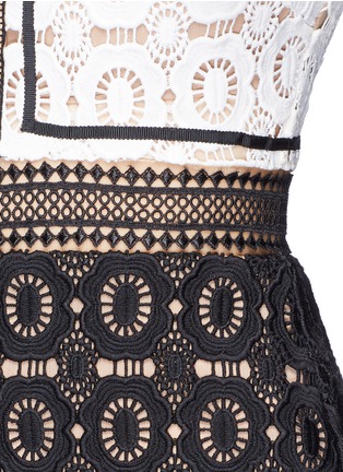 Detail View - Click To Enlarge - SELF-PORTRAIT - 'Felicia' mix lace dress