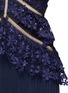 Detail View - Click To Enlarge - SELF-PORTRAIT - Floral lace double peplum midi dress