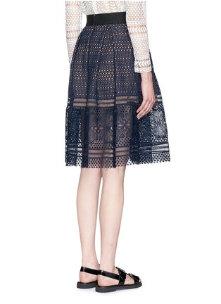 Back View - Click To Enlarge - SELF-PORTRAIT - 'Sofia' circle lace midi skirt