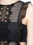 Detail View - Click To Enlarge - SELF-PORTRAIT - Crochet lace pleat midi dress