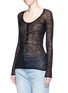 Front View - Click To Enlarge - ISABEL MARANT ÉTOILE - 'Derby' button sheer knit top