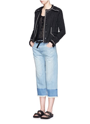 Figure View - Click To Enlarge - ISABEL MARANT ÉTOILE - 'Derby' button sheer knit top