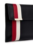 Detail View - Click To Enlarge - TOMASINI - 'ET1' stripe leather flap clutch