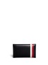 Back View - Click To Enlarge - TOMASINI - 'ET1' stripe leather flap clutch