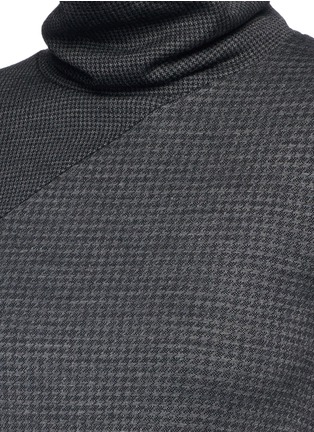 Detail View - Click To Enlarge - THEORY - 'Tajello' contrast houndstooth turtleneck dress
