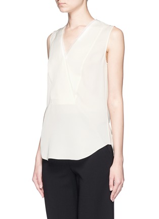 Front View - Click To Enlarge - THEORY - 'Taneah' modern georgette silk top