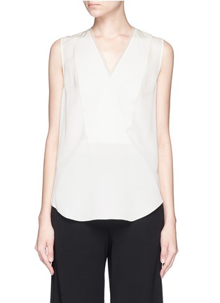 Main View - Click To Enlarge - THEORY - 'Taneah' modern georgette silk top