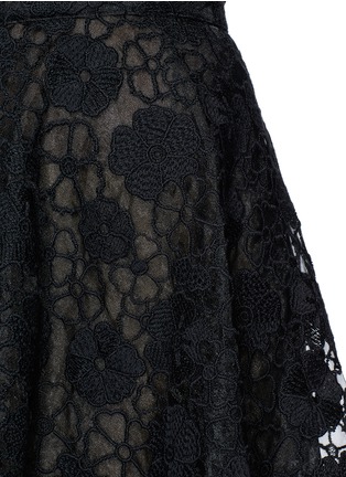 Detail View - Click To Enlarge - GIAMBA - Floral lace organza flare skirt