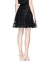 Back View - Click To Enlarge - GIAMBA - Floral lace organza flare skirt